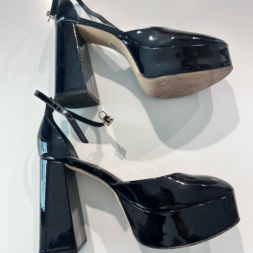 Larroude Glossy Black Heels